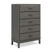 Mazing - Five Drawer Chest - Gray - Tallahassee Discount Furniture (FL)