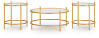 Pearlox - Gold - Occasional Table Set (Set of 3) - Tallahassee Discount Furniture (FL)