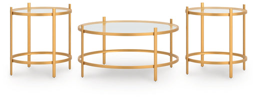 Pearlox - Gold - Occasional Table Set (Set of 3) - Tallahassee Discount Furniture (FL)