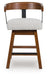 Ralene - Medium Brown - Upholstered Swivel Barstool (Set of 2) - Tallahassee Discount Furniture (FL)