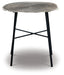 Laverford - Round End Table - Chrome / Black - Tallahassee Discount Furniture (FL)
