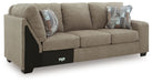 Newellen - RAF Sofa With Corner Wedge - Beige - Tallahassee Discount Furniture (FL)