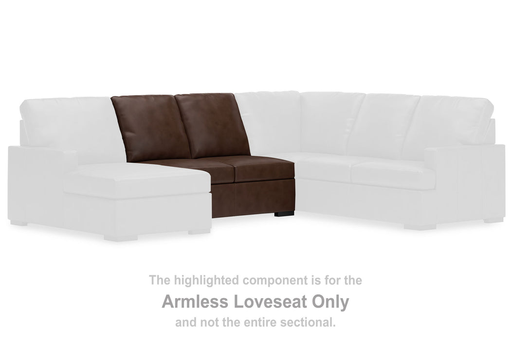 McDowlan - Armless Loveseat - Coffee - Tallahassee Discount Furniture (FL)
