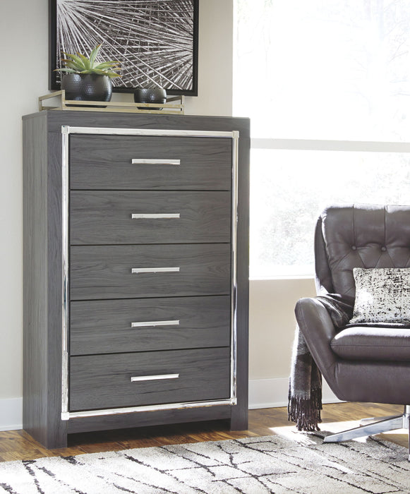 Lodanna - Gray - Five Drawer Chest - Tallahassee Discount Furniture (FL)