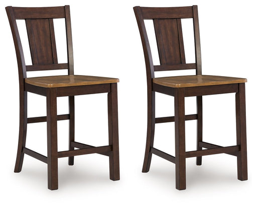 Rylandeen - Barstool (Set of 2) - Light Brown / Dark Brown - Tallahassee Discount Furniture (FL)