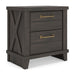 Vonitta Bay - Two Drawer Night Stand - Dark Brown - Tallahassee Discount Furniture (FL)