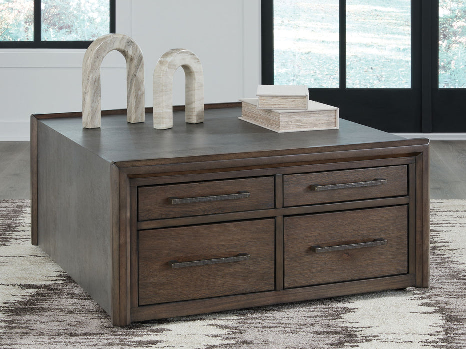 Kallenny - Brown / Gray - Square Cocktail Table - Tallahassee Discount Furniture (FL)