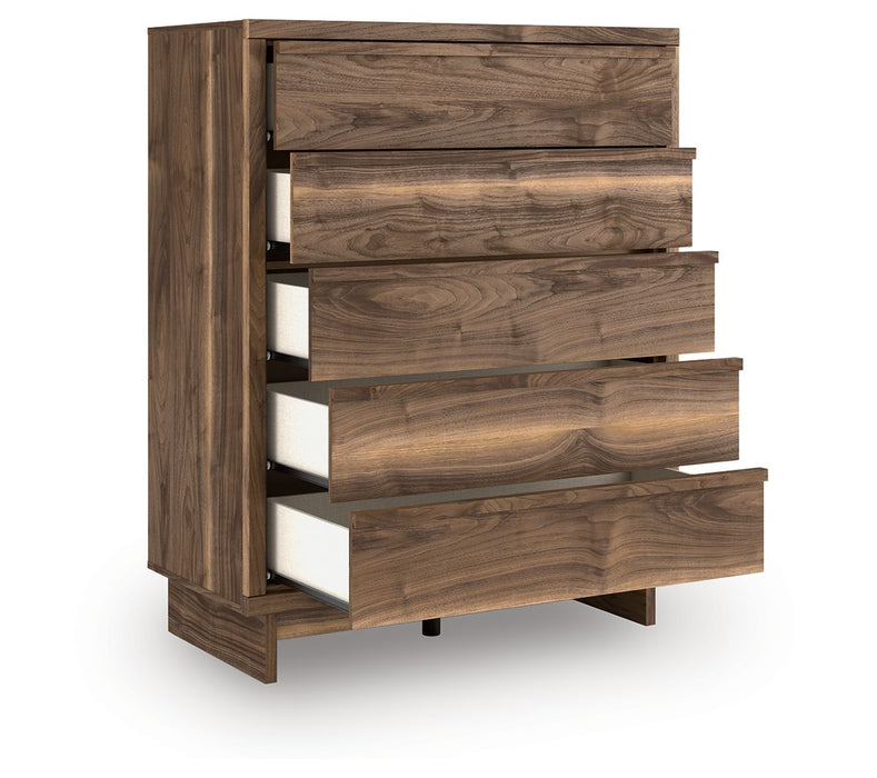 Chirason - Brown - Five Drawer Wide Chest - Tallahassee Discount Furniture (FL)