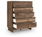 Chirason - Brown - Five Drawer Wide Chest - Tallahassee Discount Furniture (FL)