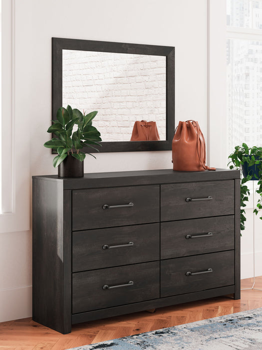 Hollivern - Dark Gray - Dresser And Mirror - Tallahassee Discount Furniture (FL)