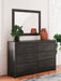 Hollivern - Dark Gray - Dresser And Mirror - Tallahassee Discount Furniture (FL)