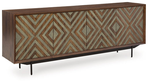 Dreggan - Brown / Gold Finish - Accent Cabinet - Tallahassee Discount Furniture (FL)