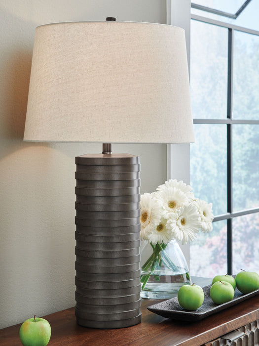 Neilett - Poly Table Lamp (Set of 2) - Antique Brown - Tallahassee Discount Furniture (FL)