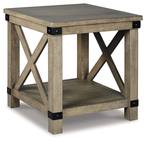 Aldwin - Rectangular End Table - Crossbuck Styling - Gray - Tallahassee Discount Furniture (FL)