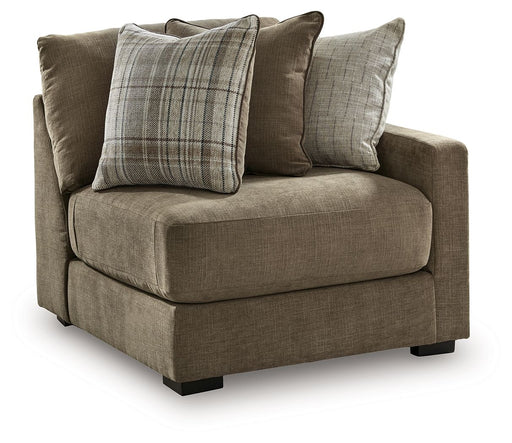 Camellia-Court - RAF Corner Chair - Coffee - Tallahassee Discount Furniture (FL)