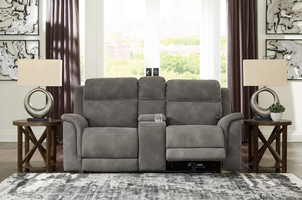 Next-Gen Durapella - Reclining Power Loveseat With Console - Tallahassee Discount Furniture (FL)