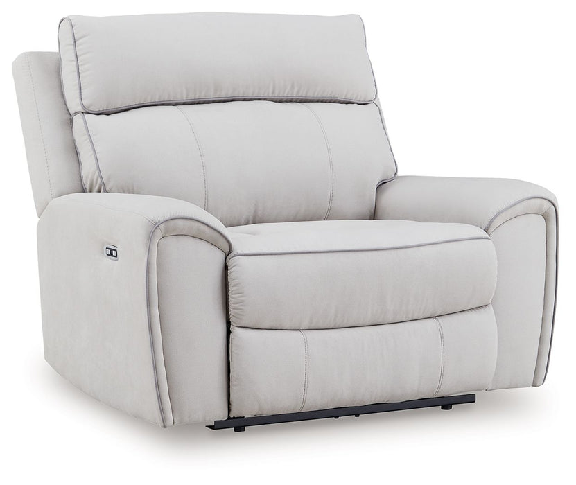Social Pointe - Pearl / Ash - Power Recliner / Adjustable Headrest - Tallahassee Discount Furniture (FL)