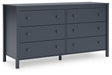 Simmenfort - Navy Blue - Six Drawer Dresser - Tallahassee Discount Furniture (FL)