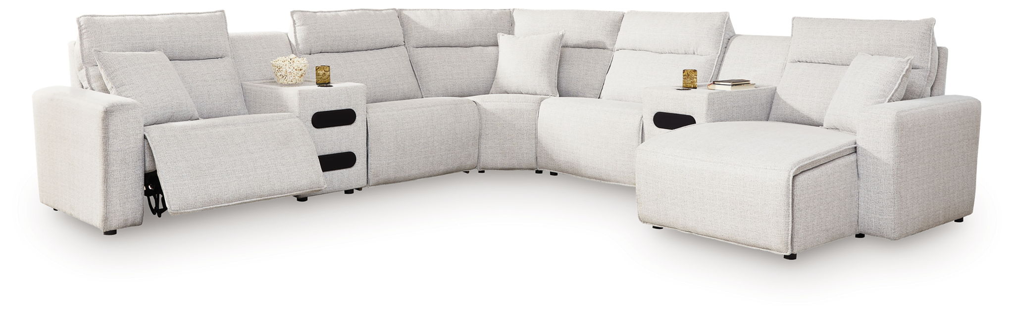 Modmax II - Reclining Sectional - Stone - Tallahassee Discount Furniture (FL)