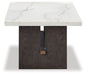 Burkhaus - White / Dark Brown - Rectangular Cocktail Table - Tallahassee Discount Furniture (FL)