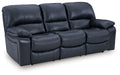 Leesworth - 3 Pc. - Power Reclining Sofa, Power Reclining Loveseat, Power Rocker Recliner - Ocean - Tallahassee Discount Furniture (FL)