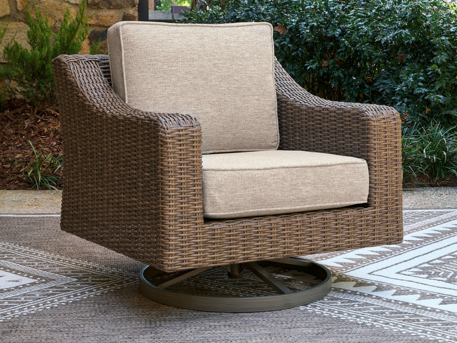 Laguna Heights - Swivel Lounge With Cushion - Beige - Tallahassee Discount Furniture (FL)