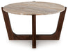 Tanidore - Warm Brown - Round Cocktail Table - Tallahassee Discount Furniture (FL)