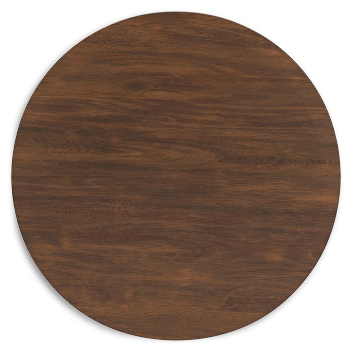 Lyncott - Brown - Round Dining Room Table - Tallahassee Discount Furniture (FL)
