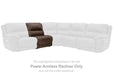 Dunleith - Chocolate - PWR Armless REC w/Adj Headrest - Tallahassee Discount Furniture (FL)