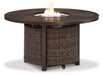 Paradise Trail - Round Fire Pit Table - Medium Brown - Tallahassee Discount Furniture (FL)