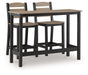 Shoreline Beach - Outdoor Counter Table And 2 Barstools (Set of 3) - Black / Beige - Tallahassee Discount Furniture (FL)