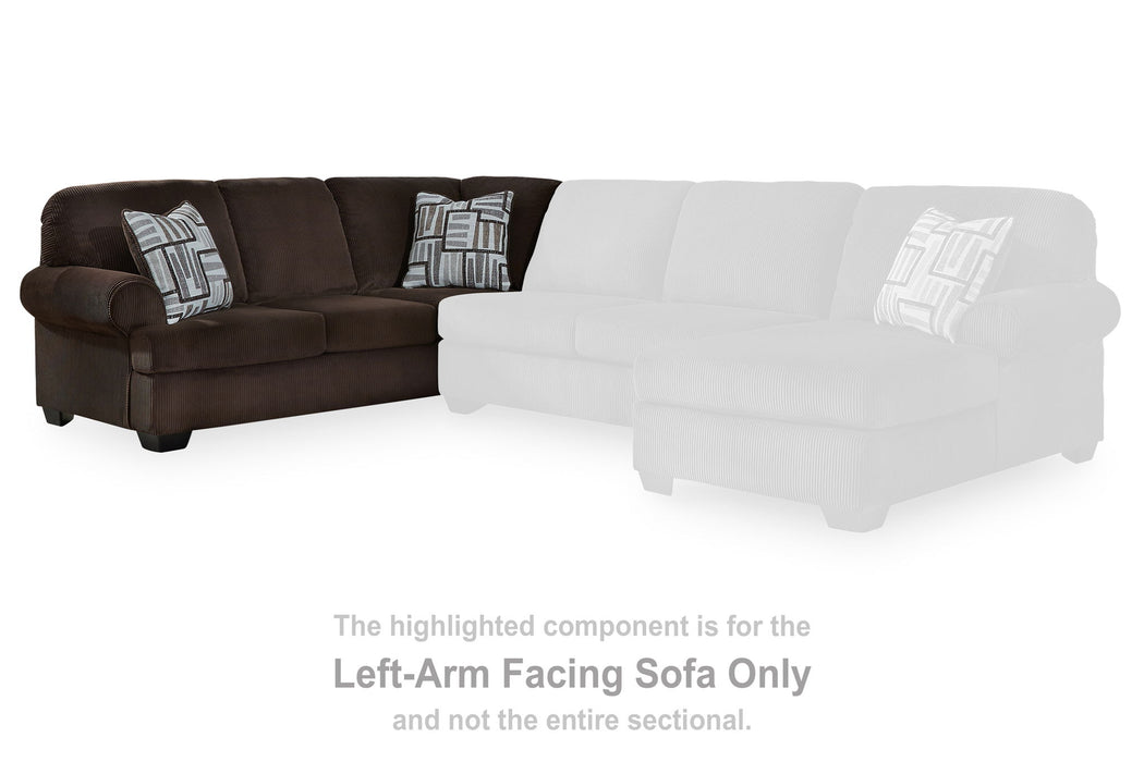 Kimlee - Chocolate - LAF Sofa - Tallahassee Discount Furniture (FL)