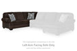 Kimlee - Chocolate - LAF Sofa - Tallahassee Discount Furniture (FL)