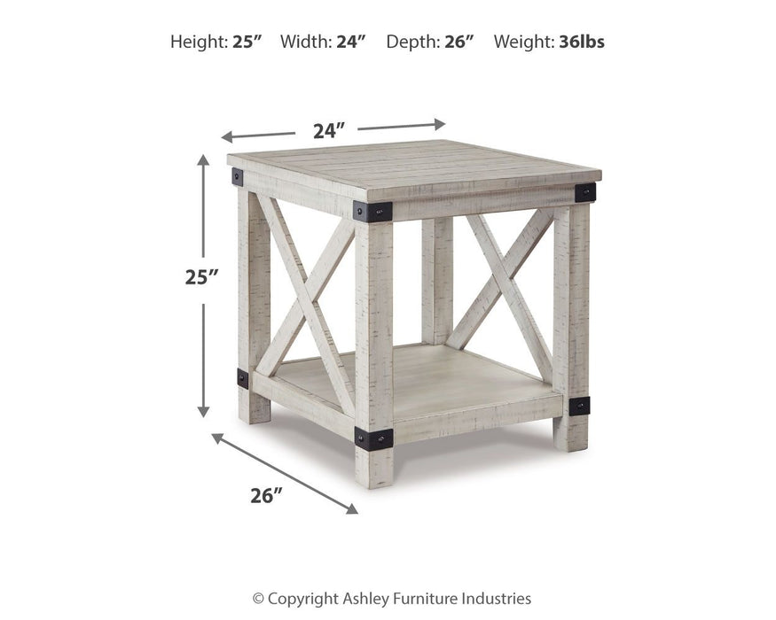Carynhurst - Rectangular End Table - Whitewash - Tallahassee Discount Furniture (FL)