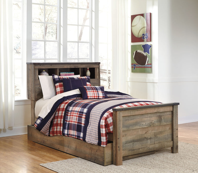 Trinell - Brown - Twin Bookcase Bed With 1 Large Storage Drawer - Tallahassee Discount Furniture (FL)