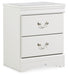 Anarasia - White - Two Drawer Night Stand - Tallahassee Discount Furniture (FL)
