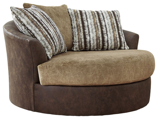 Alesbury - Chocolate - Oversized Swivel Accent Chair - Tallahassee Discount Furniture (FL)