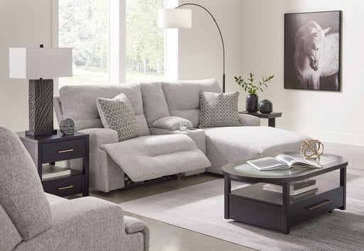 Acklen Place - 4 Pc. - 3-Piece Power Reclining Sectional Sofa With Raf Chaise, Wide Seat Power Recliner - Pewter - Tallahassee Discount Furniture (FL)