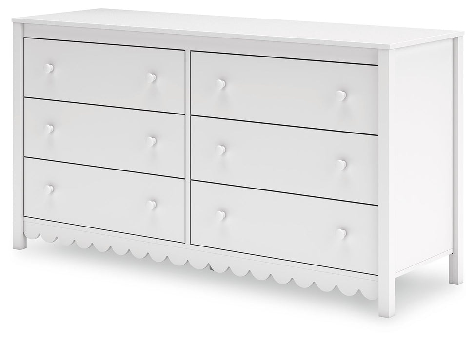 Hallityn - White - Six Drawer Dresser - Tallahassee Discount Furniture (FL)