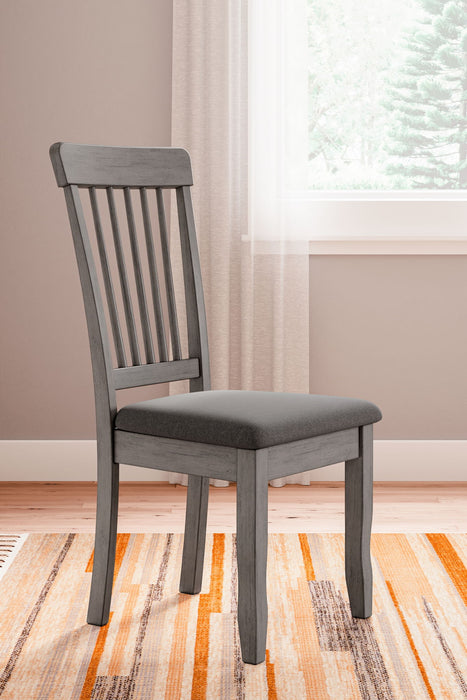 Shullden - 5 Pc. - Drop Leaf Table, 4 Side Chairs - Gray - Tallahassee Discount Furniture (FL)