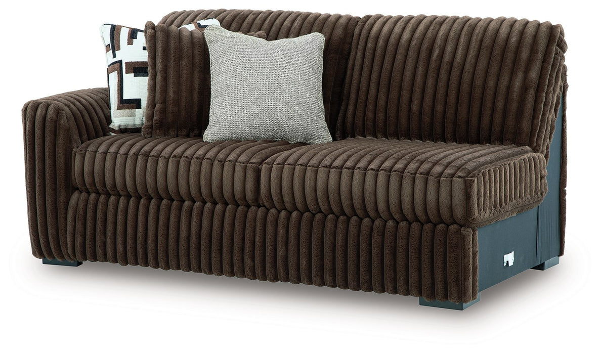 Midnight-Madness - Chocolate - LAF Sofa - Tallahassee Discount Furniture (FL)