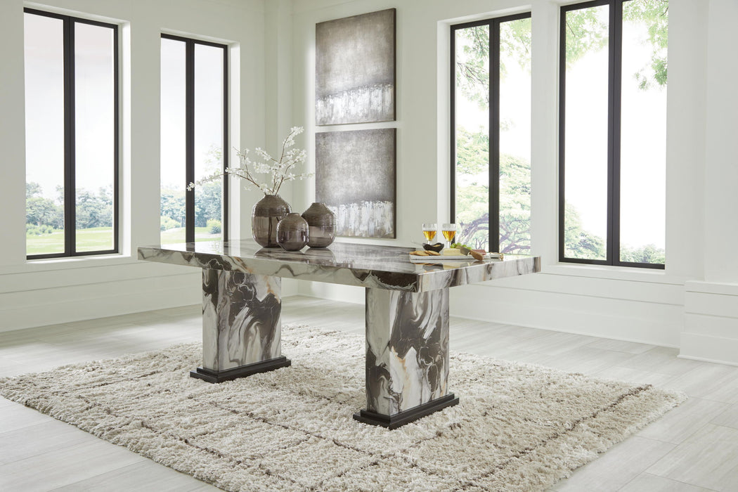 Jeshina - Dining Table - Dark Brown / Beige - Tallahassee Discount Furniture (FL)
