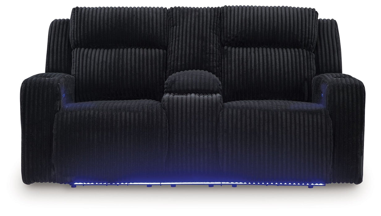 Forest Lake - Power Reclining Loveseat With Console / Adj Headrest - Tallahassee Discount Furniture (FL)