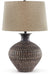Magan - Metal Table Lamp  - Antique Bronze Finish - Tallahassee Discount Furniture (FL)