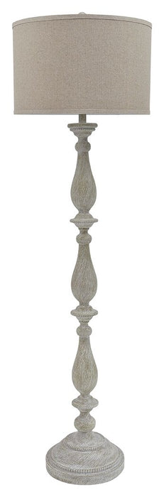 Bernadate - Whitewash - Poly Floor Lamp - Tallahassee Discount Furniture (FL)