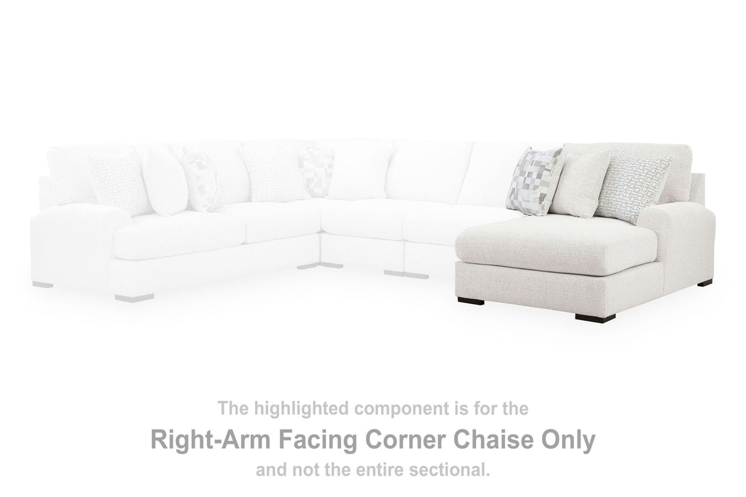 Misty-Lakes - RAF Corner Chaise - Chalk - Tallahassee Discount Furniture (FL)