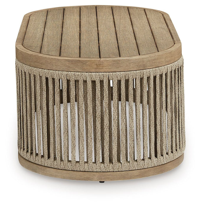 Serena Shores - Beige - Rectangular Cocktail Table - Tallahassee Discount Furniture (FL)