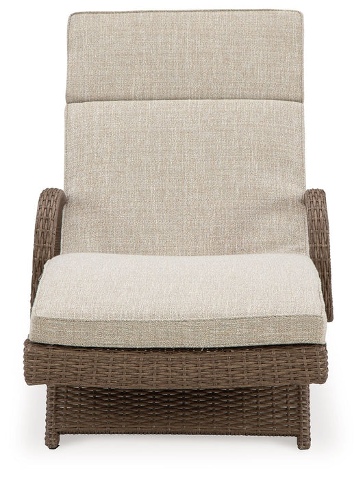 Beachcroft - Beige - Chaise Lounge With Cushion - Tallahassee Discount Furniture (FL)