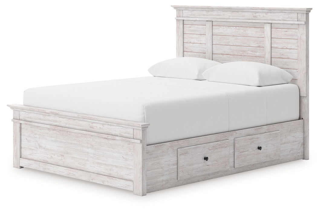 Makidern - Panel Storage Bed With 2 Under Bed Storage Units - Tallahassee Discount Furniture (FL)