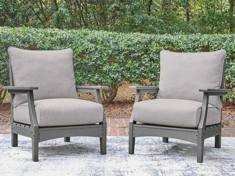 Cove Beach - Lounge Chair With Cushion (Set of 2) - Gray - Tallahassee Discount Furniture (FL)